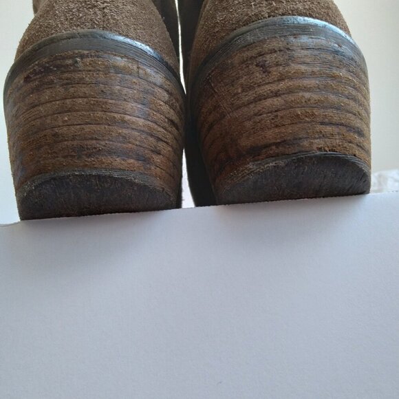 Jessica Simpson Brown Suede Western Midcalf Boots Super Cute!! Sz 7.5 - Picture 8 of 13